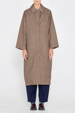 Multicolor Houndstooth Trench Coat