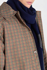 Multicolor Houndstooth Trench Coat