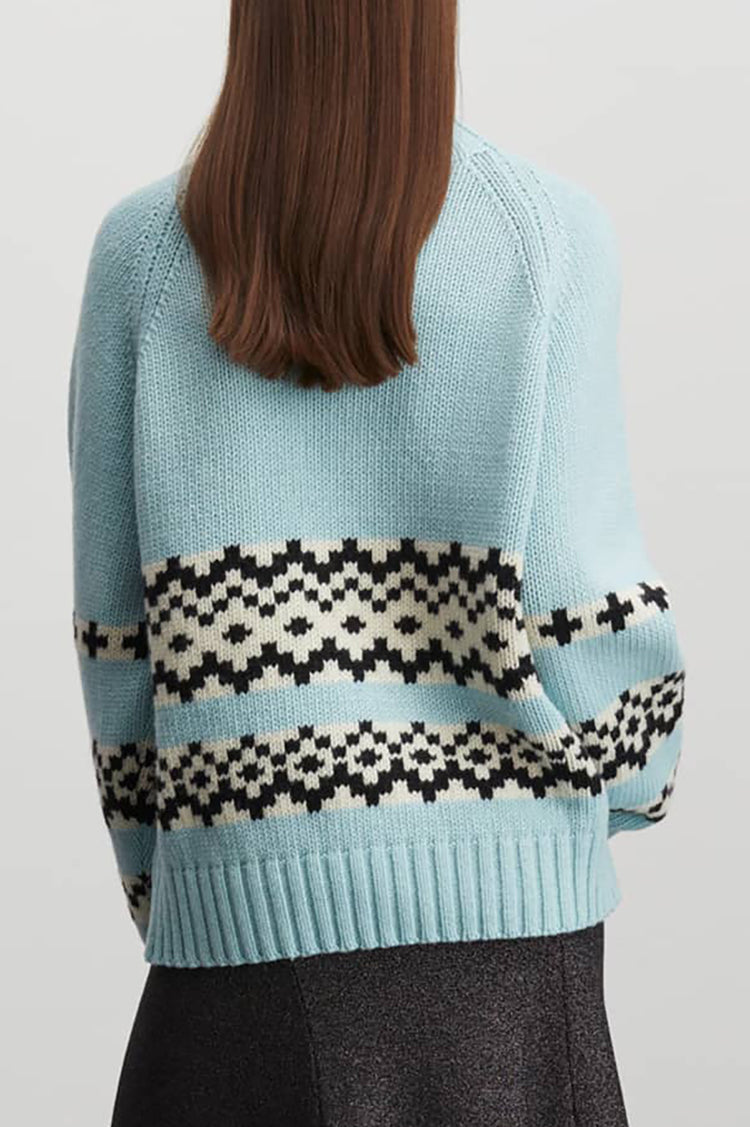 Iced Aqua Recycled Iceland Bjarki Sweater