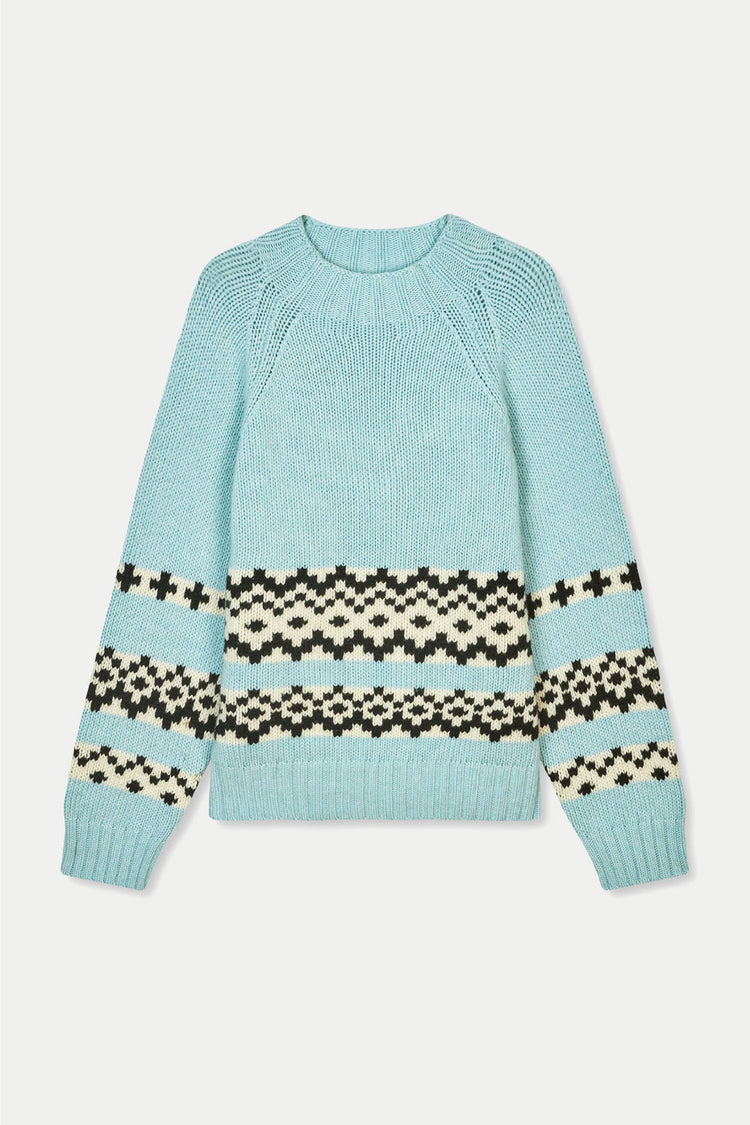 Iced Aqua Recycled Iceland Bjarki Sweater