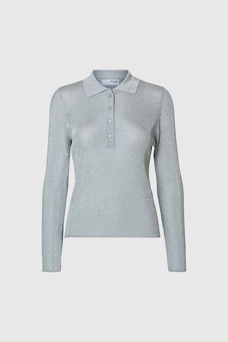 Silver Dagni Knit Polo