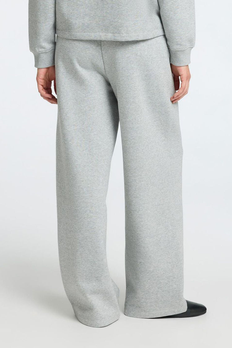 Light Grey Melange Gia Wide Pant