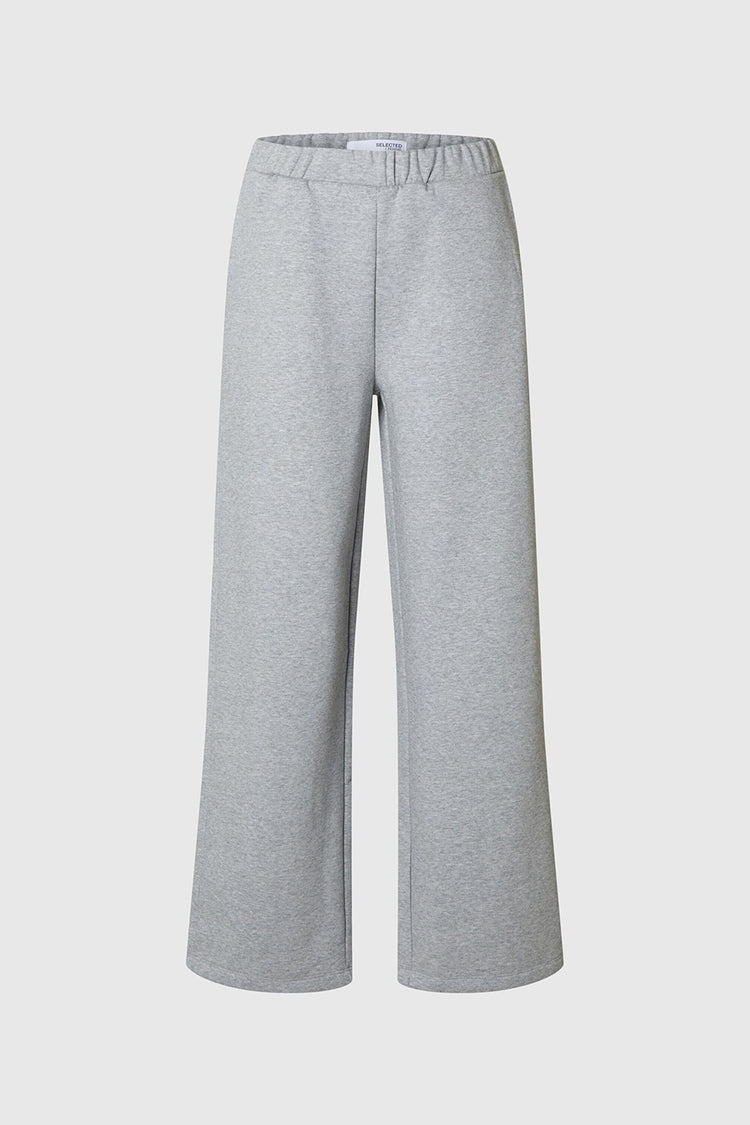 Light Grey Melange Gia Wide Pant