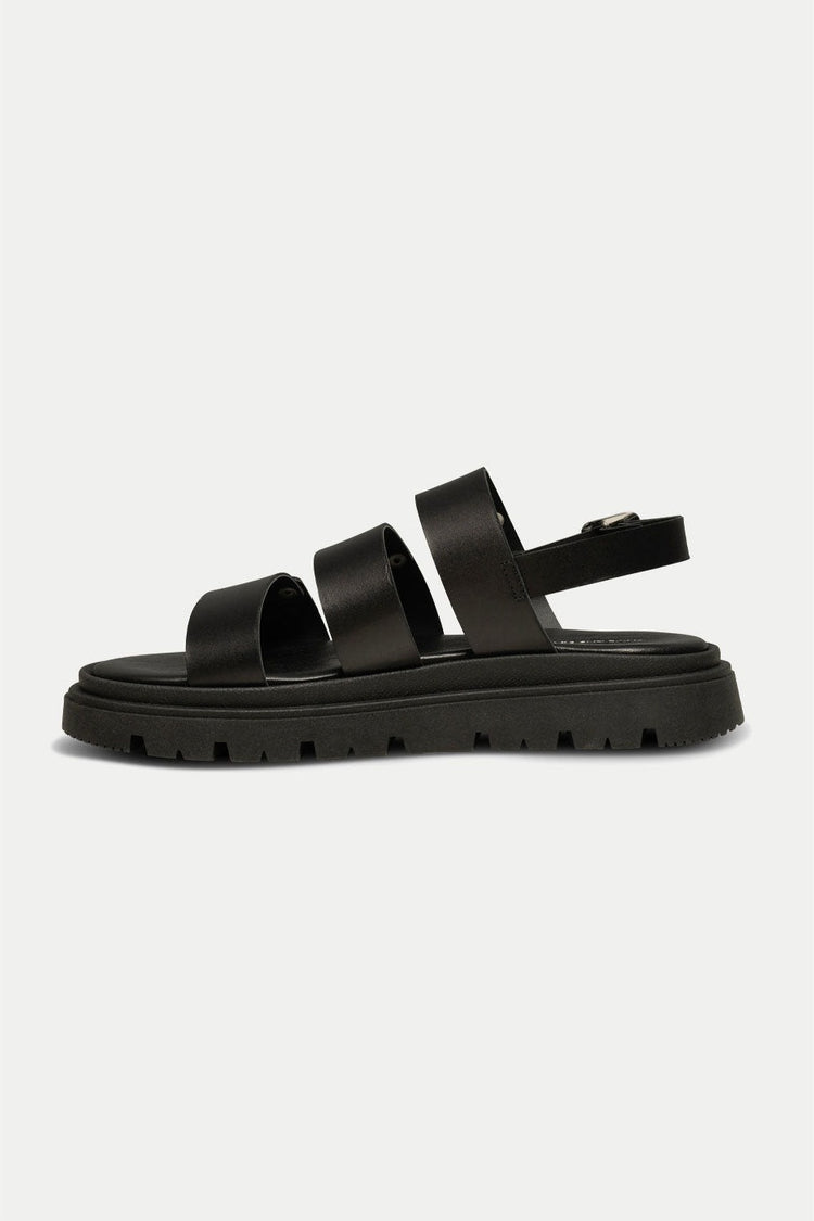 Black Rebecca Leather Sandal