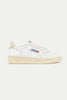White Asparagus Medalist Leather Trainer Womens