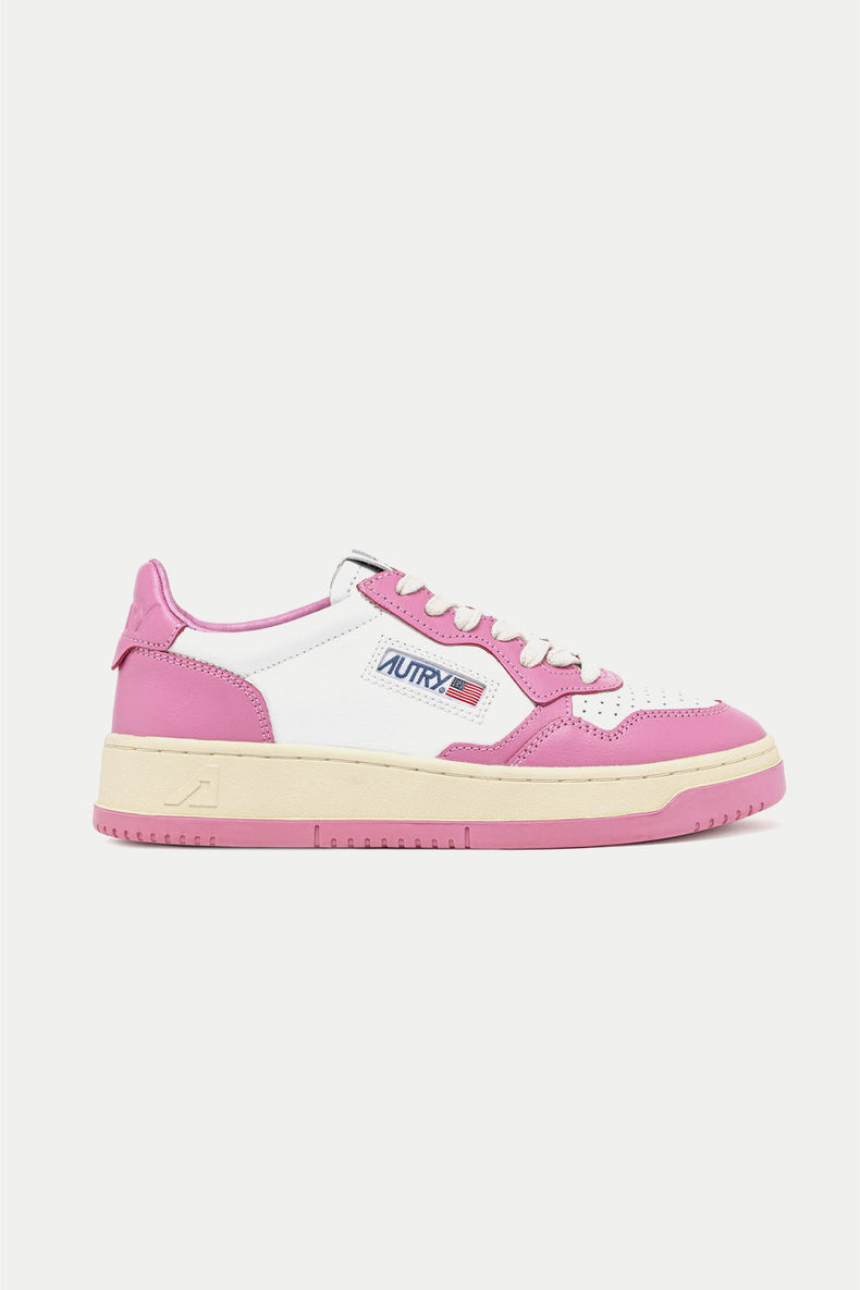 White Mauve Medalist Low Trainers Womens