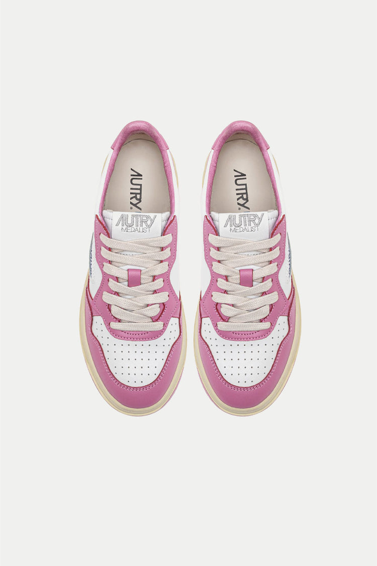 White Mauve Medalist Low Trainers Womens