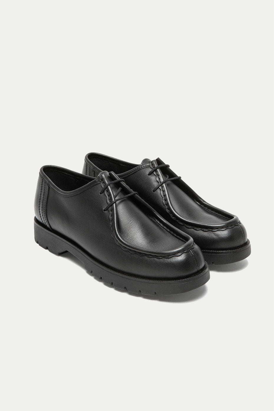 KLEMAN | PADROR WOMEN BLACK／37 Black Padror Lace Up Shoes - Kleman, Cowhide Leather