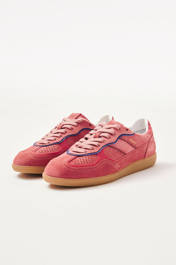 Rife Pink Leather Sneakers