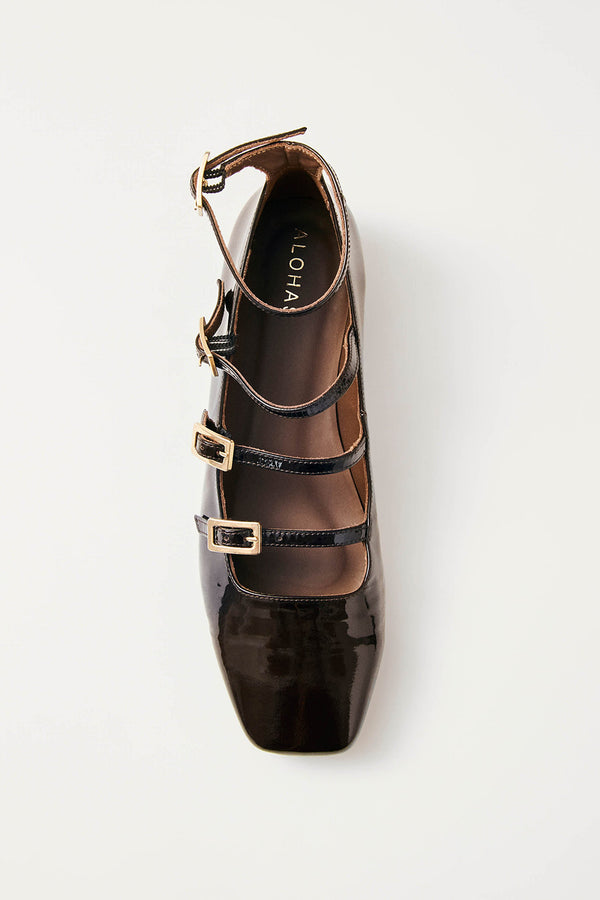 Brown Leather Luke Onix Ballet Flats