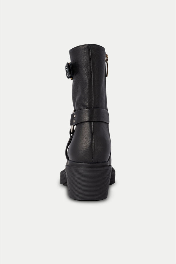 Black Amina Biker Boots