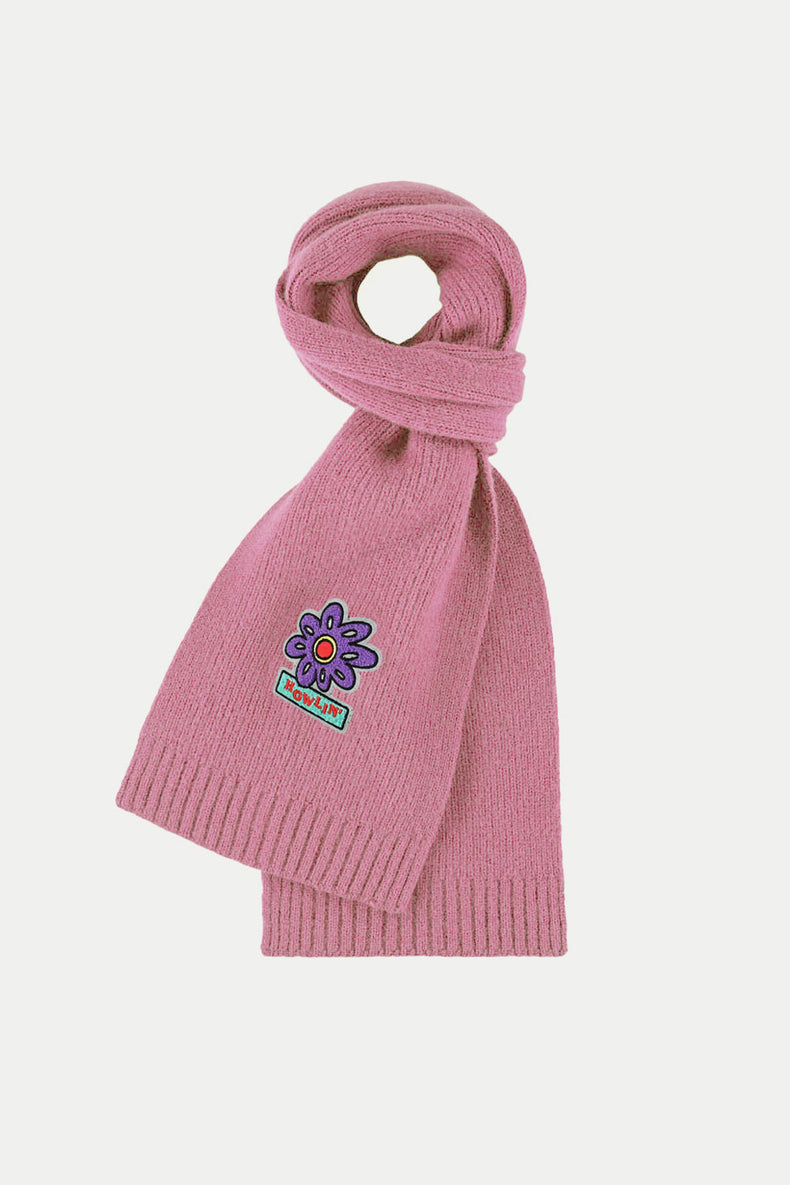 Howlin Soft Pink Flower Scarf 
