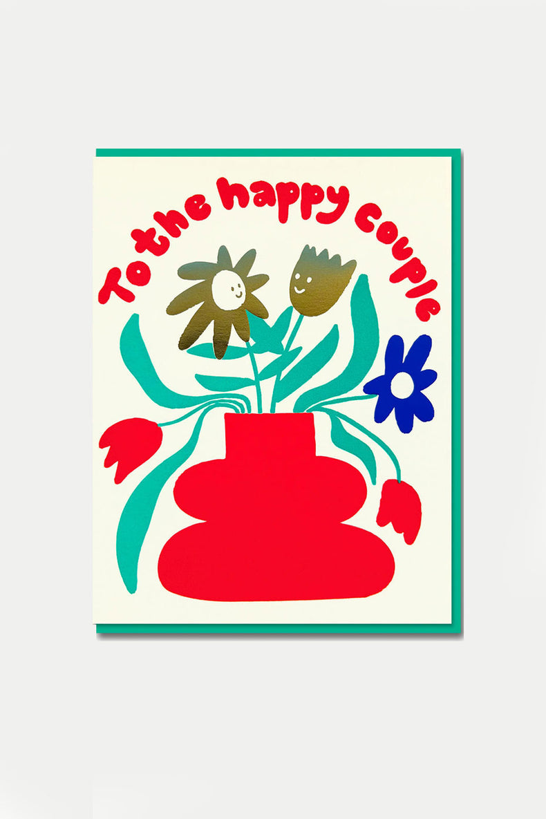 Joyful Flower Happy Couple Card