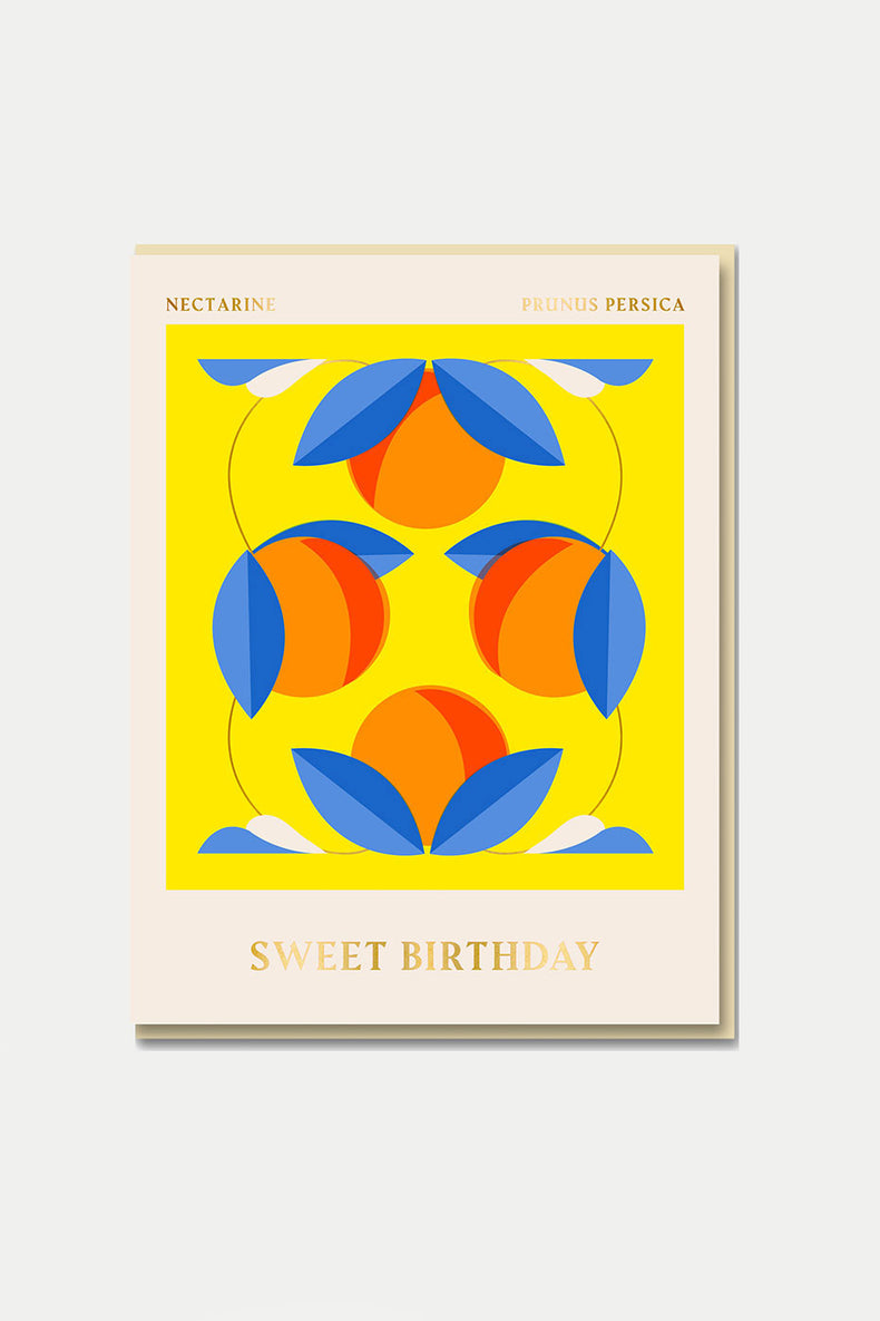 Spitalfields Market: Nectarine Sweet Birthday Card