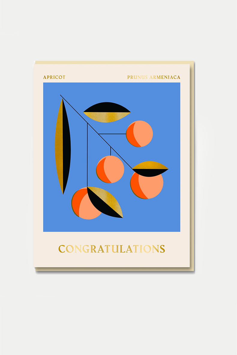 Spitalfields Market: Apricot Congratulations Card