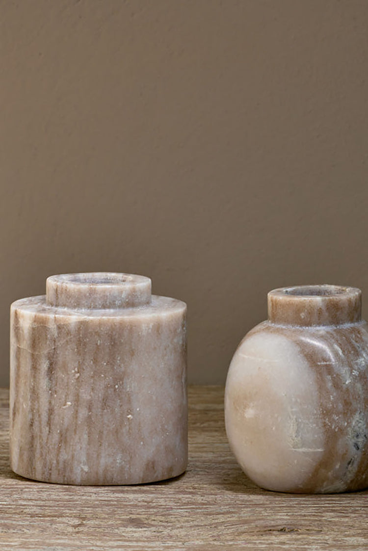 Grey Khari Marble Vase - Cylinder