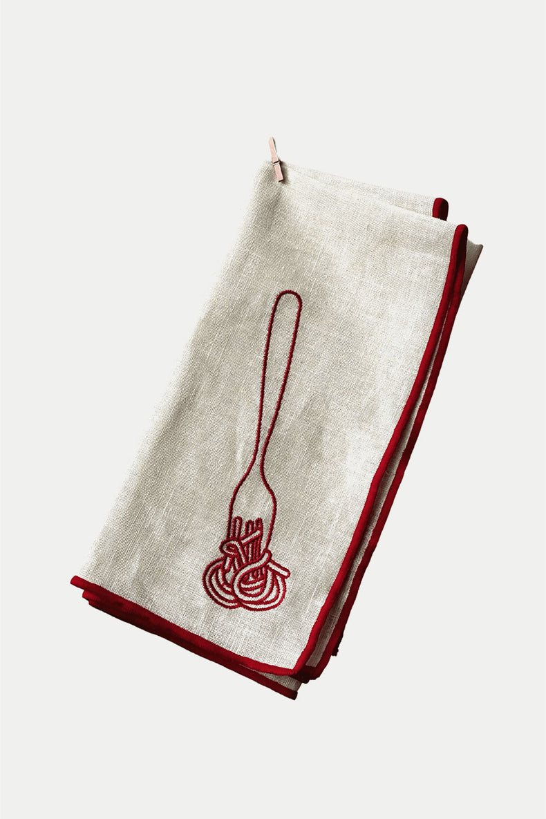 Spaghetti Linen Blend Napkins - Set of 2