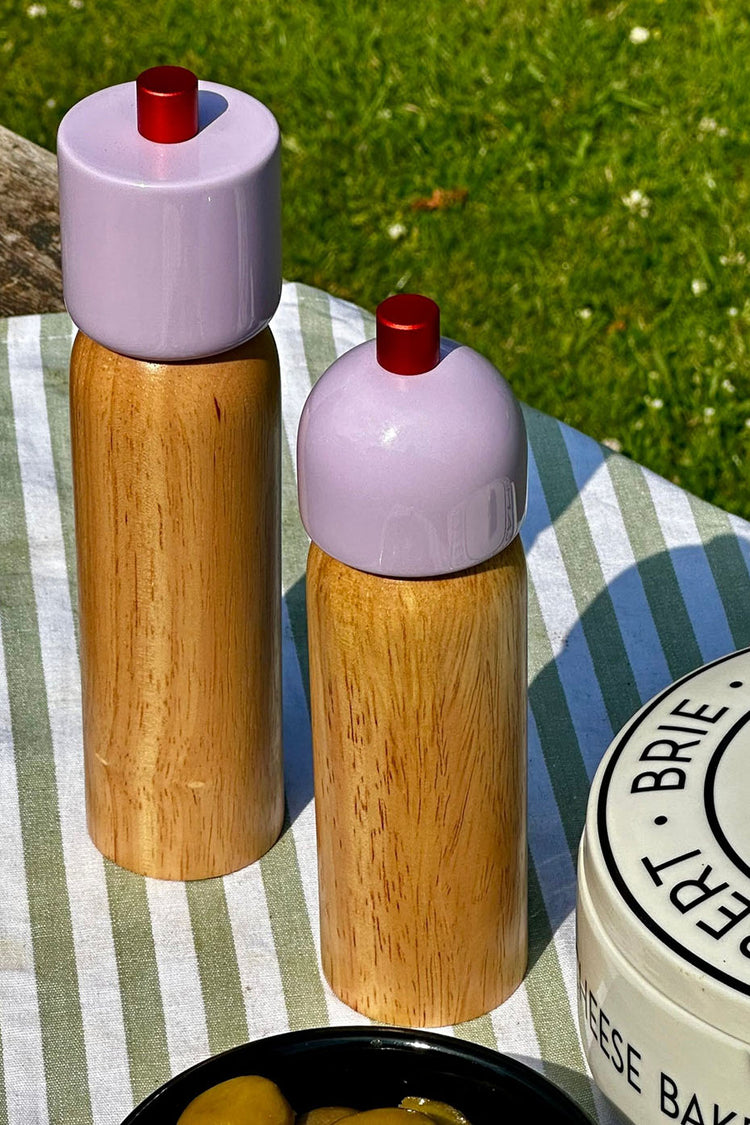 Lilac and Red Salt & Pepper Grinder - Large