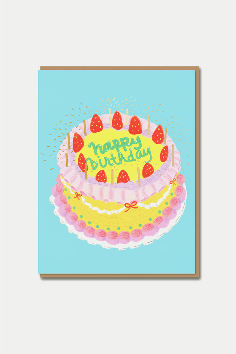 Ichigo Birthday Cake Card