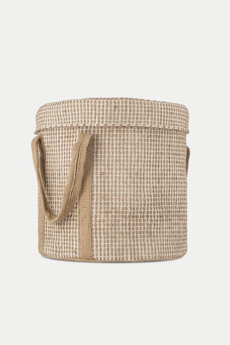 Nkuku Natural & Cream Rohia Laundry Basket 