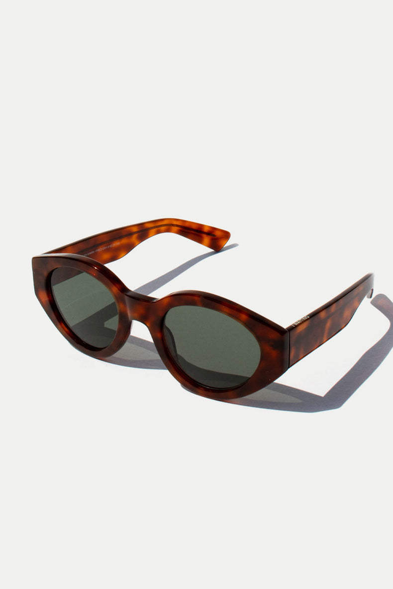Waiting For The Sun Terracotta Fred Green Lens Sunglasses 