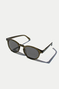 Waiting For The Sun Olive Cesar Black Polarised Lens Sunglasses 