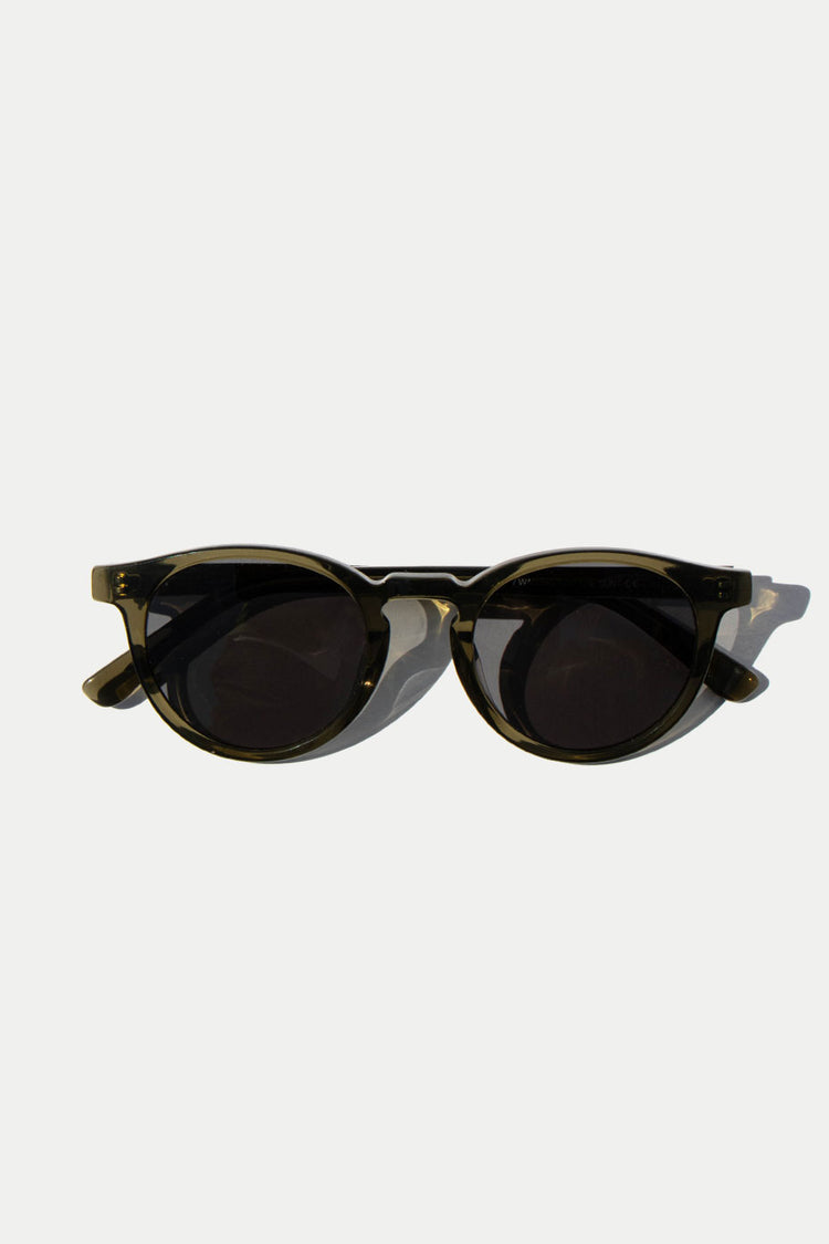 Waiting For The Sun Olive Cesar Black Polarised Lens Sunglasses 