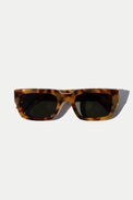 Waiting For The Sun Brown Green Lens Sunglasses 