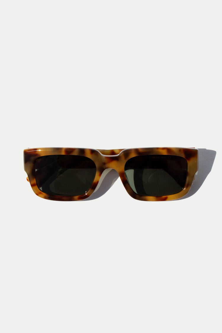 Waiting For The Sun Brown Green Lens Sunglasses 
