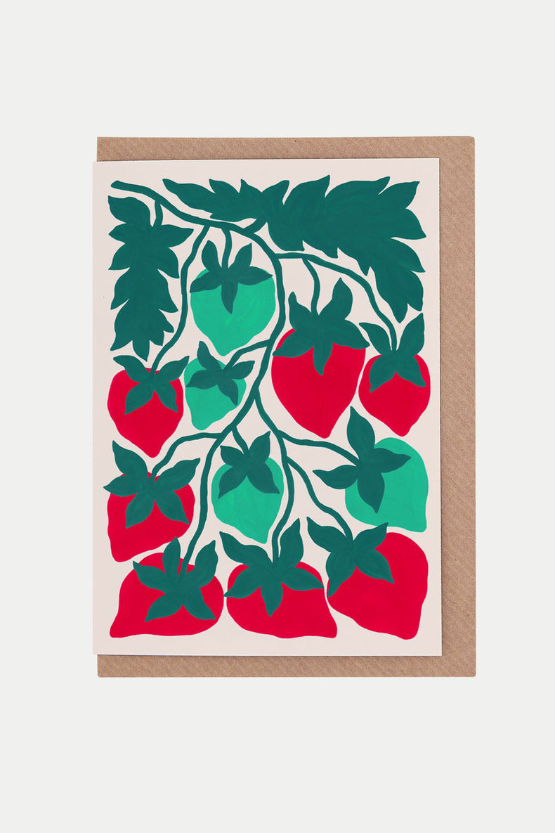 Evermade Strawberries Greetings Card 