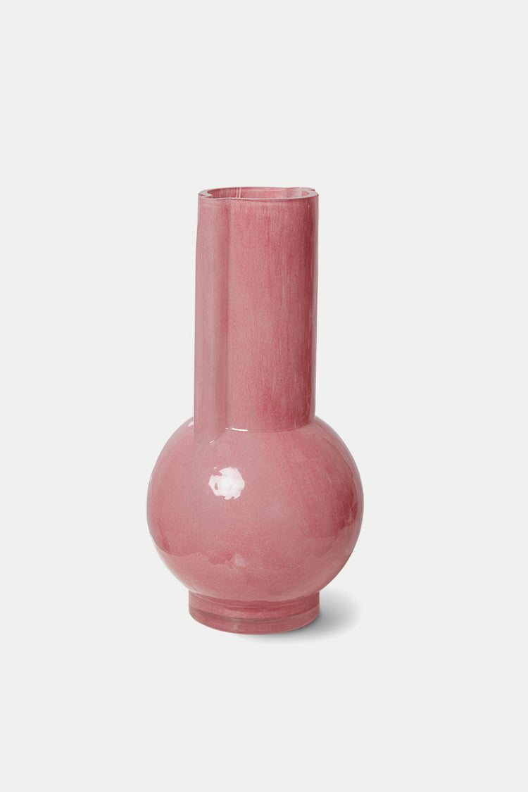 HKliving Flamingo Pink Glass Vase 