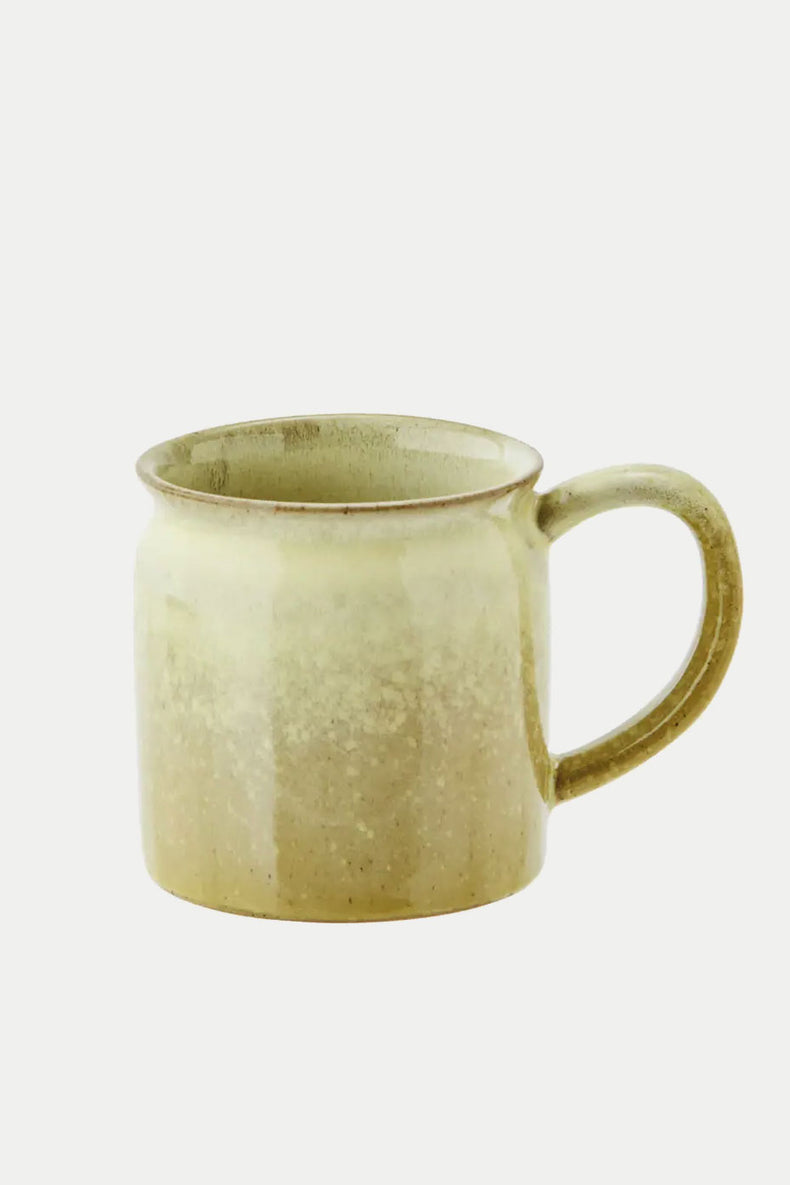Madam Stoltz Green Coloured Stoneware Mug 