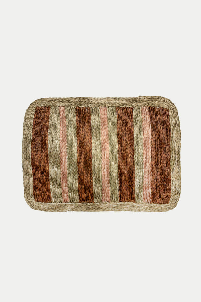 Gone Rural Smoke Red & Blush Rings of Jupiter Placemat 