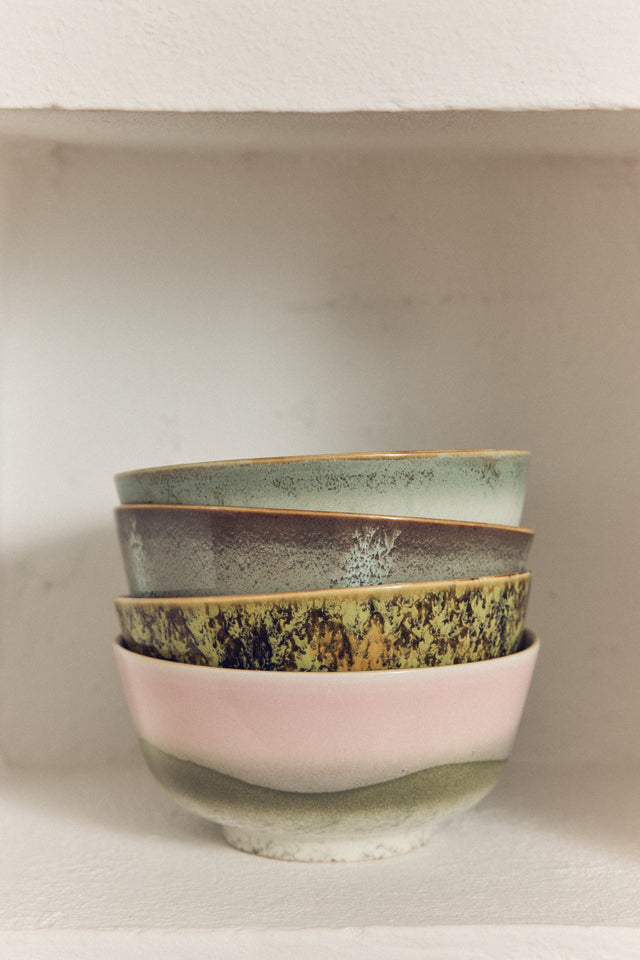 HKliving Quest Verge 70s Ceramics Ramen Bowl 