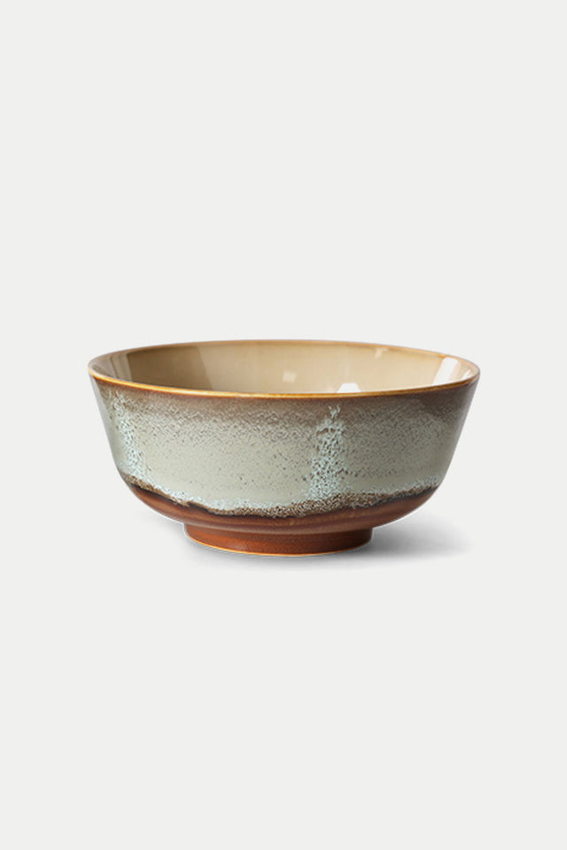 HKliving Echo Verge 70s Ceramics Ramen Bowl 