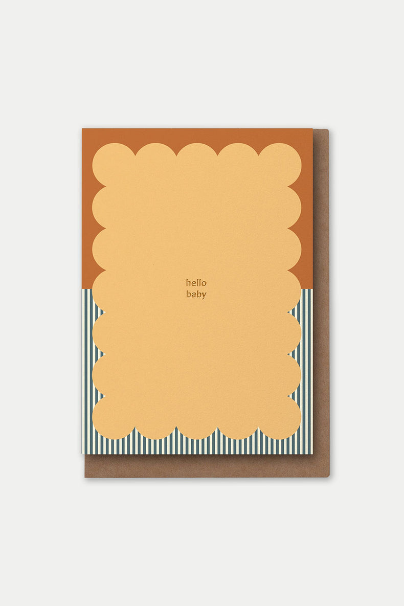 Kinshipped Hello Baby Foiled New Baby Card 