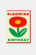 1973 Red Poppy Blooming Good Birthday Card 