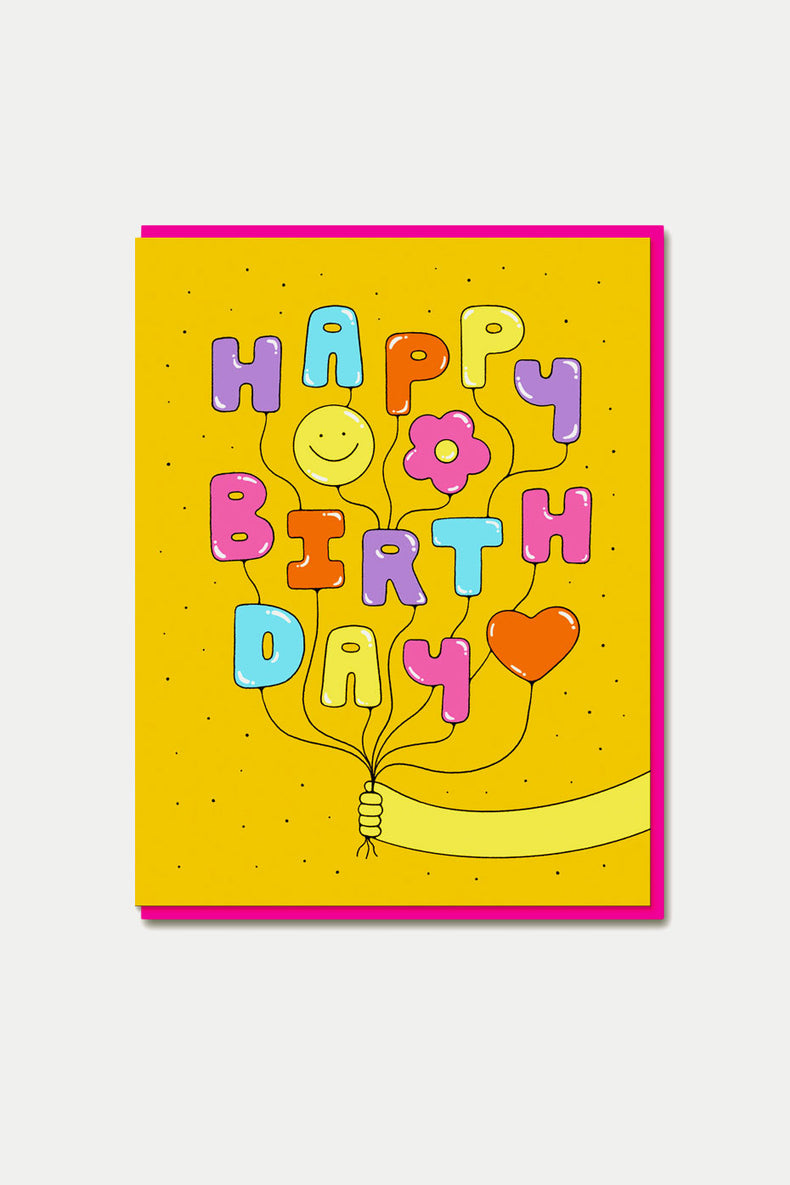 1973 BC Birthday Balloons Card 