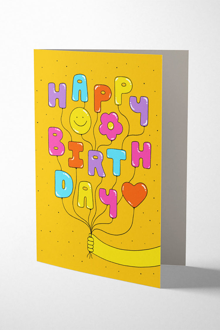 1973 BC Birthday Balloons Card 