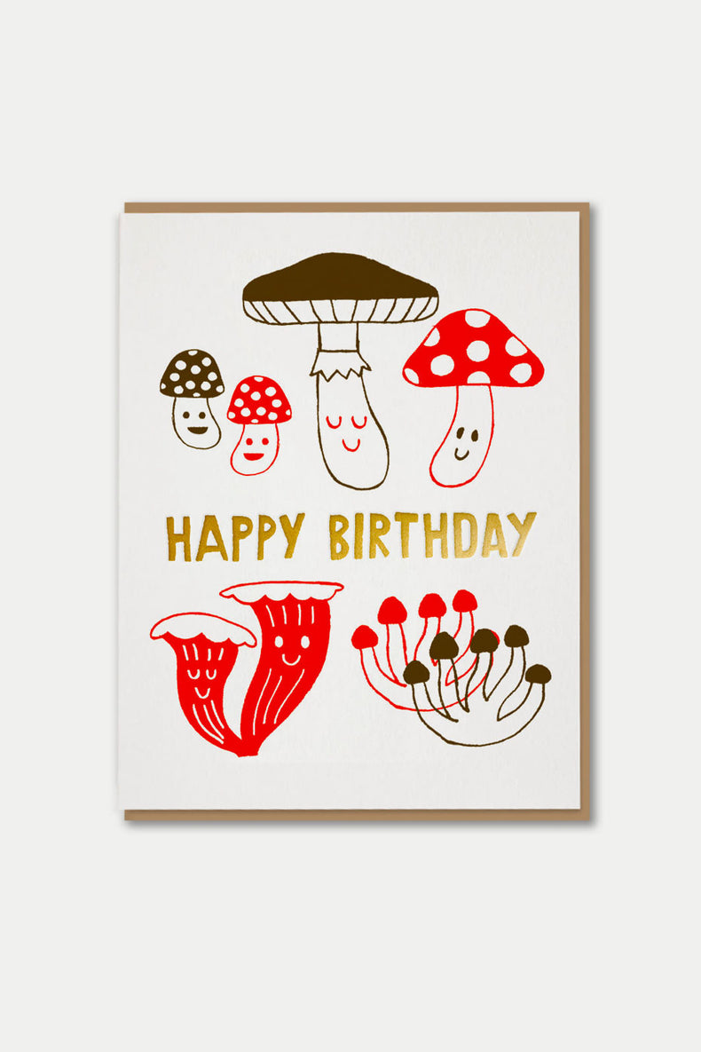 1973 FFP Bday Mushrooms Card 