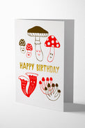 1973 FFP Bday Mushrooms Card 