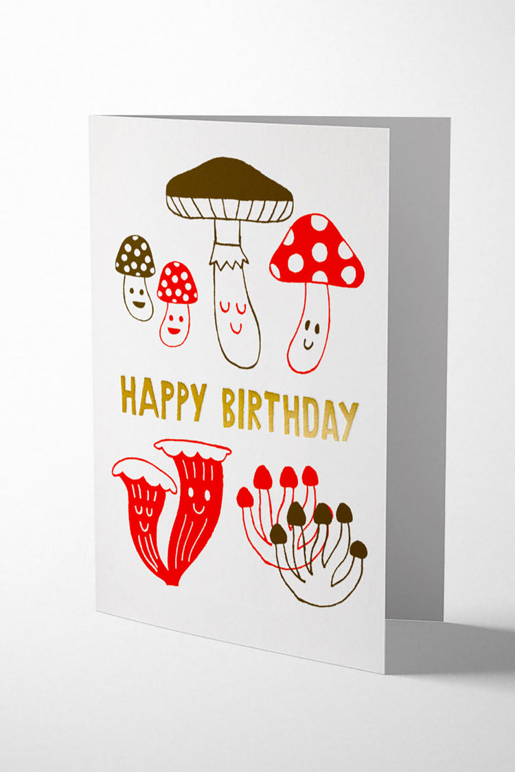 1973 FFP Bday Mushrooms Card 