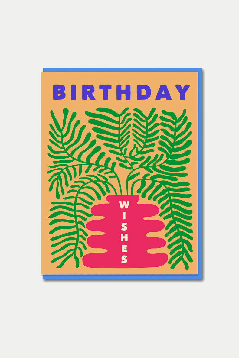 1973 Boston Fern Birthday Wishes Card 