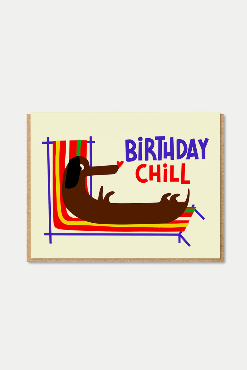 F&L Deck Chair Dachshund Card
