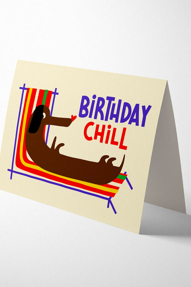 F&L Deck Chair Dachshund Card
