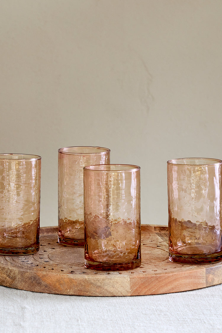 Nkuku Dusty Terracotta Yala Hammered Highball 