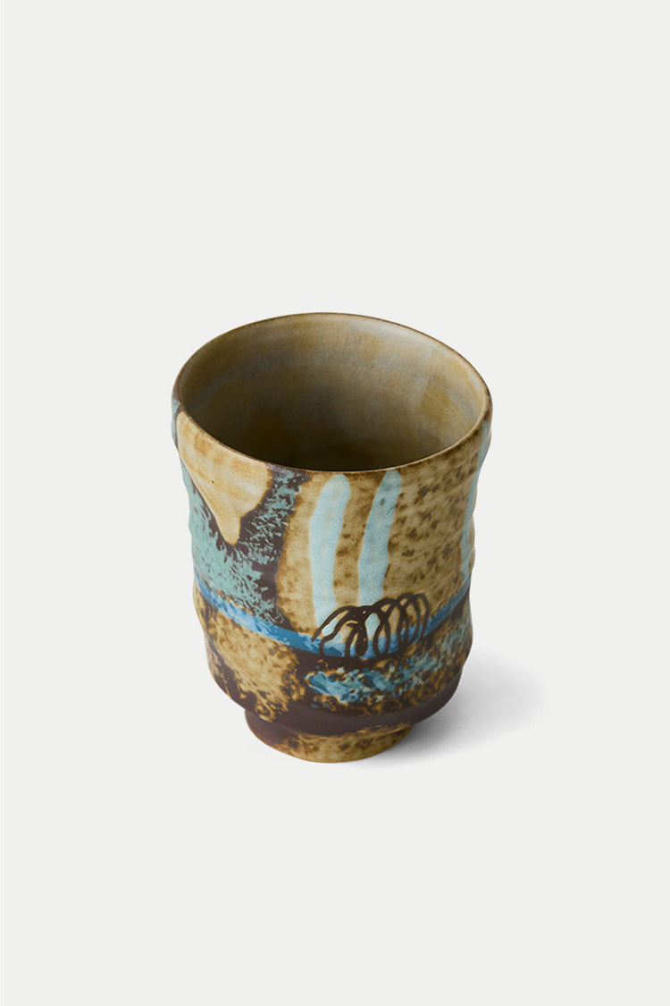 HKLIVING Scratched Artist Ceramics Coffee Mug 