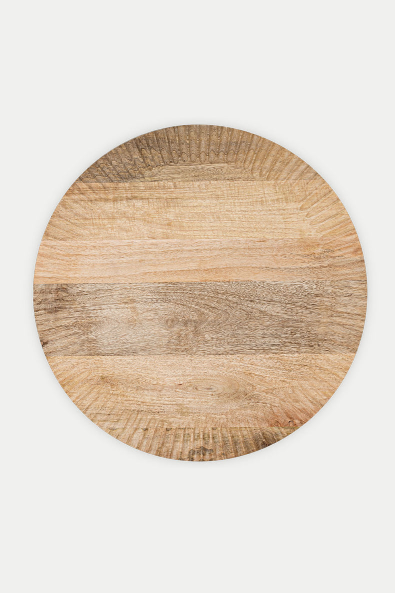 Natural Soria Mango Wood Lazy Susan Tray