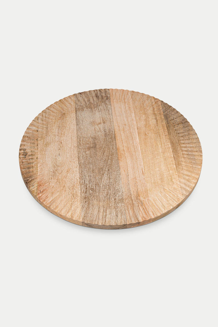 Natural Soria Mango Wood Lazy Susan Tray
