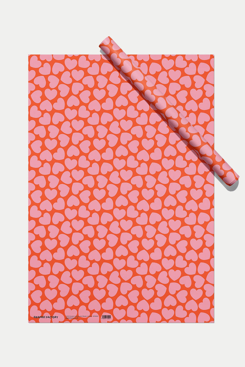 Red Heart Gift Wrap